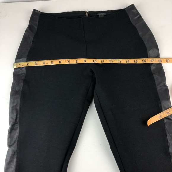 ✅ SOLD! J.Crew Black Leggings with Genuine Leather Trim - Size 6 - Picture 16 of 16